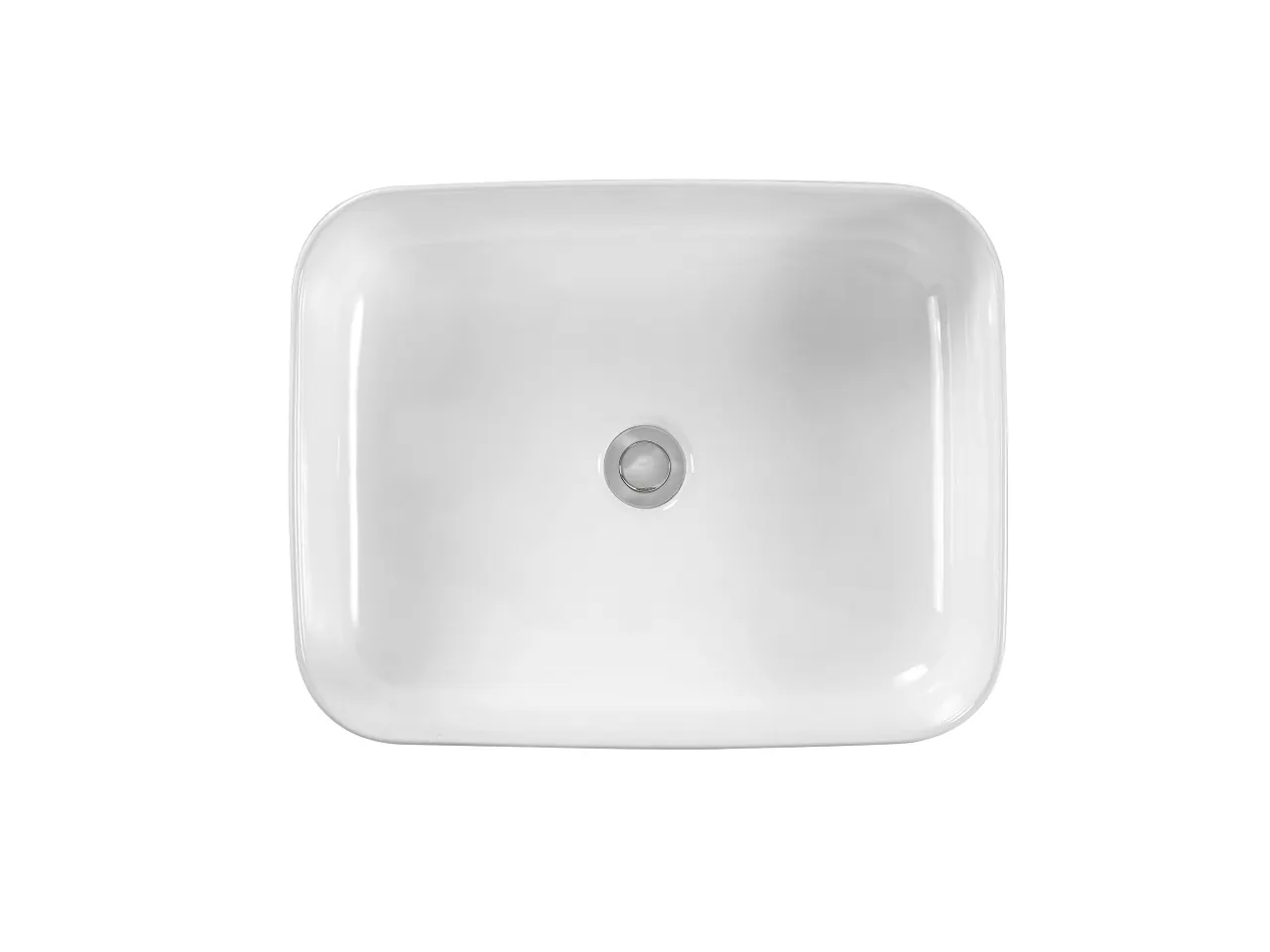 Раковина накладная для установки на столешницу AQUATEK ВЕГА AQ5515-MW 500*390*130, матовый белый — фото 3, Раковины накладные