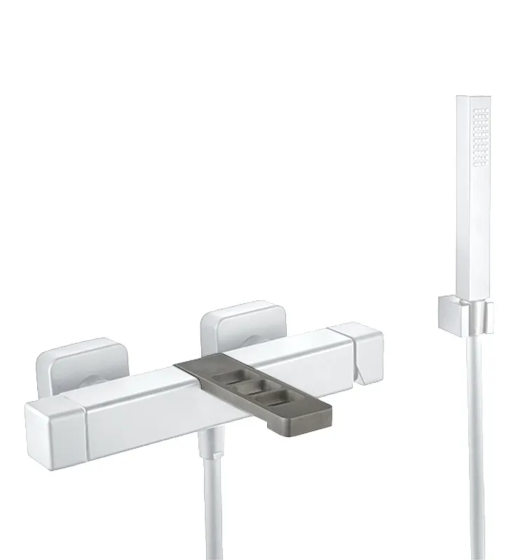 Товар: Смеситель для ванны Webert One-X OX850101741, белый/сталь - фото 1 Смеситель для ванны Webert One-X OX850101741, белый/сталь — фото 1, Смеситель для ванны