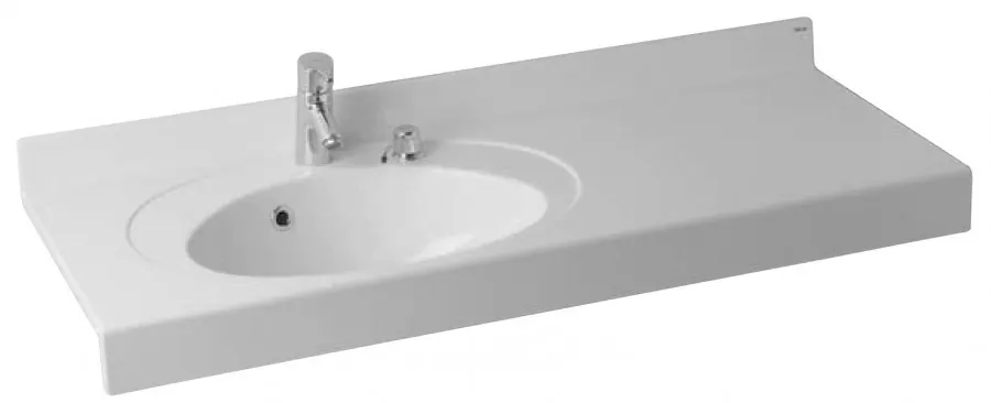 Товар: Раковина ОТЕЛЬ 3/1200, левая с навесами и диспенсором 1A70093NOT01L - фото 1 Раковина ОТЕЛЬ 3/1200, левая с навесами и диспенсором 1A70093NOT01L — фото 1, Раковины