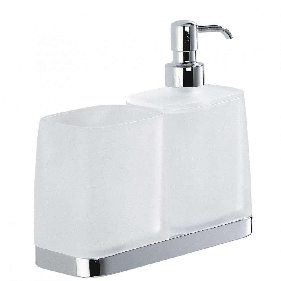 Стакан с дозатором COLOMBO DESIGN TIME W4271 настенный цвет хром — фото 3, Дозаторы