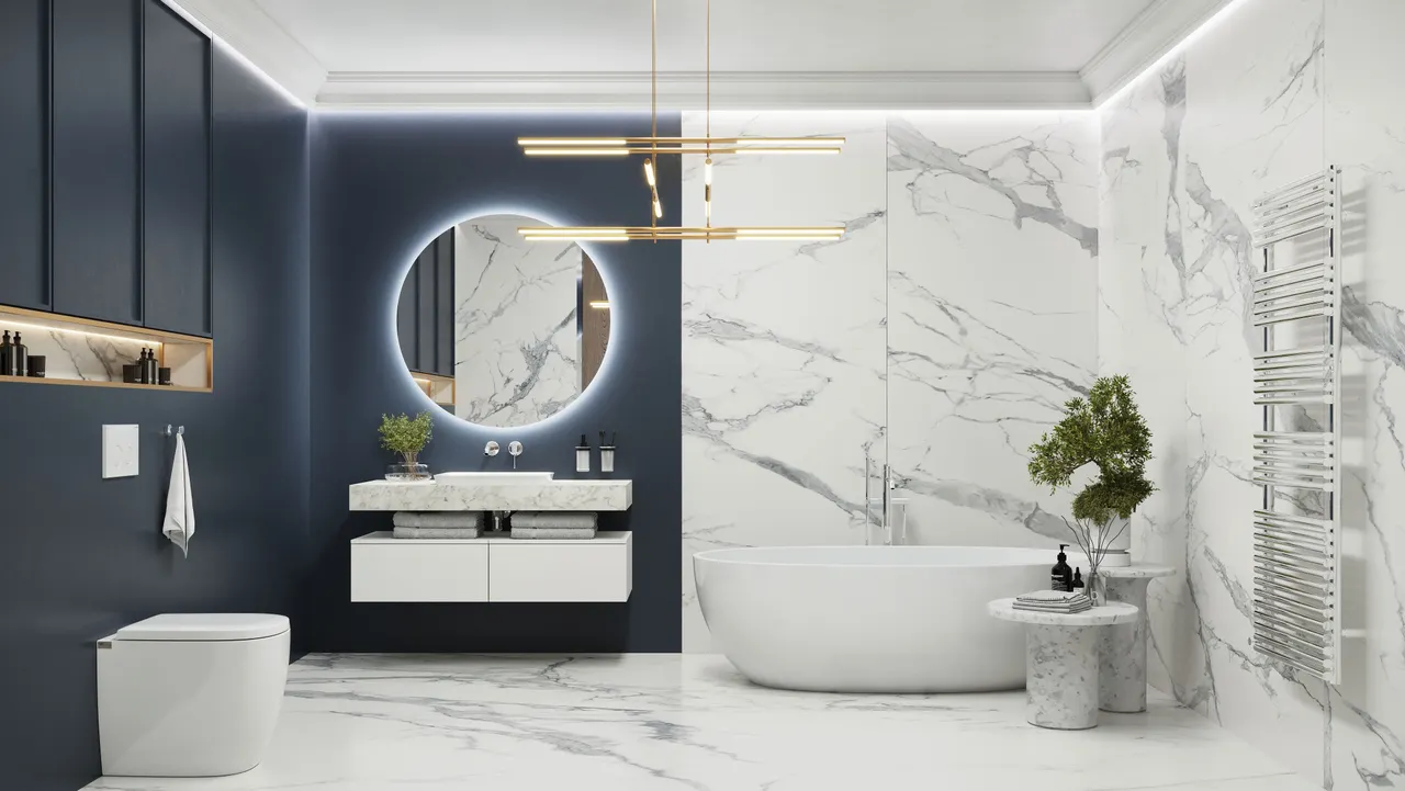 Столешница VELVEX Unit 100 белый мрамор st.UNI.100-630 — фото 3, Столешницы под раковину