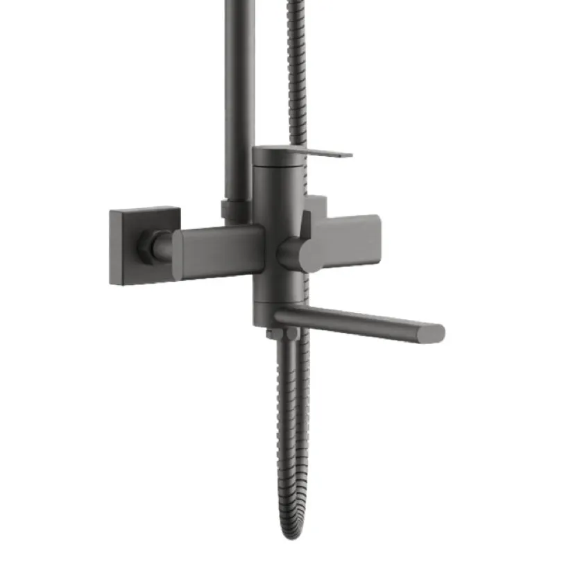 Товар: Душевая система BELZ B24813-3, оружейная сталь - фото 1 Душевая система BELZ B24813-3, оружейная сталь — фото 1, Душевые системы