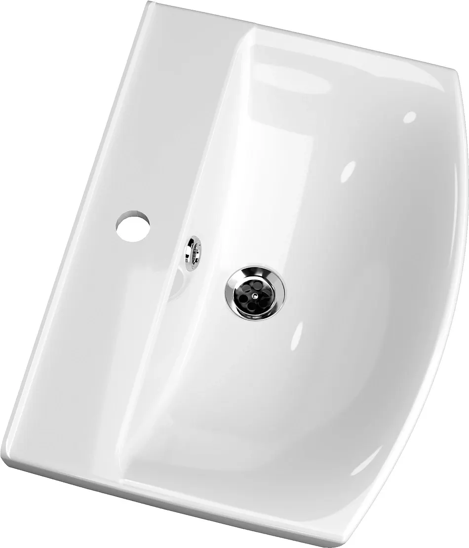 Товар: Раковина КЕРАМИН КЛЕРМОНТ 55 белый глянец CDB00028499 (4810531150060) - фото 1 Раковина КЕРАМИН КЛЕРМОНТ 55 белый глянец CDB00028499 (4810531150060) — фото 1, Раковины