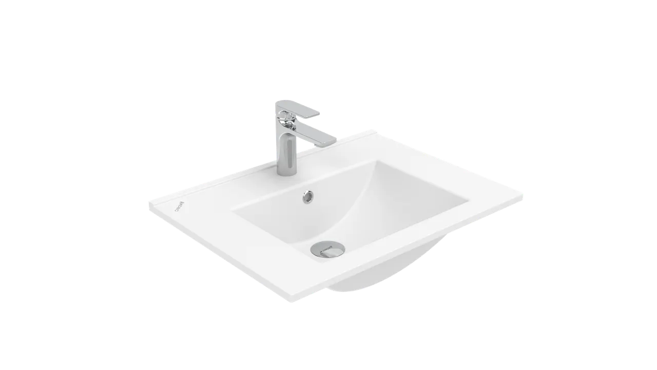 CREAVIT Раковина мебельная/подвесная (впритык к краю мебели) (46х61см) SU061-00CB00E-0000 — фото 1, Раковины накладные