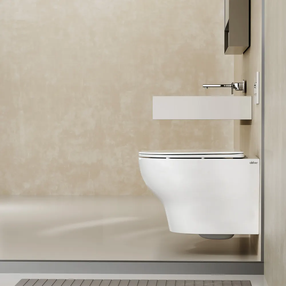 Товар: Унитаз ABBER Bequem AC1128 подвесной белый, безободковый, смыв торнадо - фото 6 Унитаз ABBER Bequem AC1128 подвесной белый, безободковый, смыв торнадо — фото 6, Подвесные унитазы