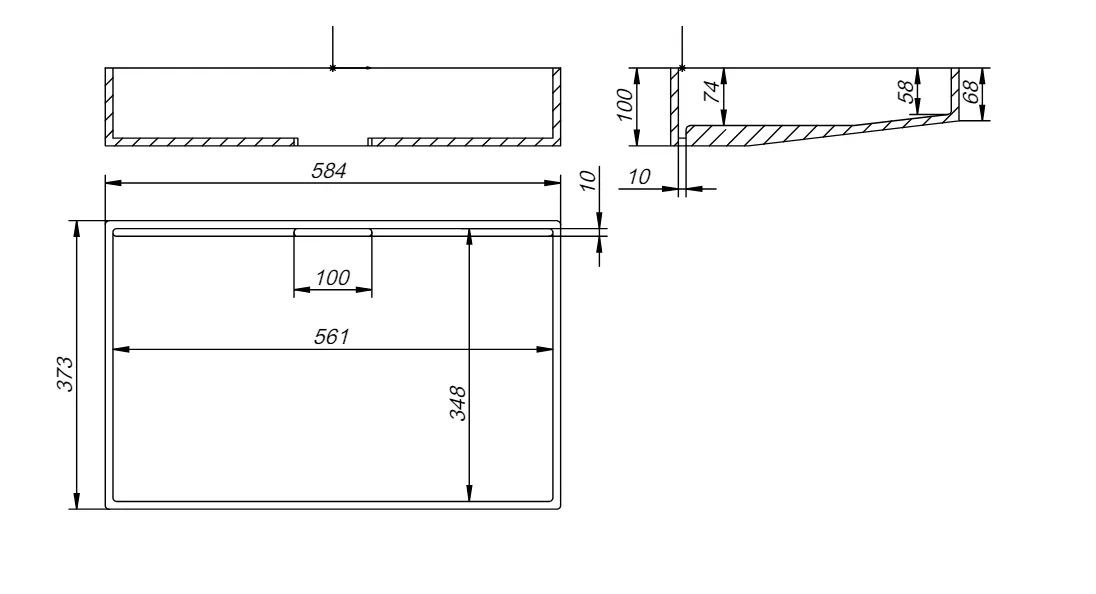 Раковина POLARIS Soft Rock Color 58,4 Х 37,3 RAL* 1.02.020.11.3 — фото 3, Раковины