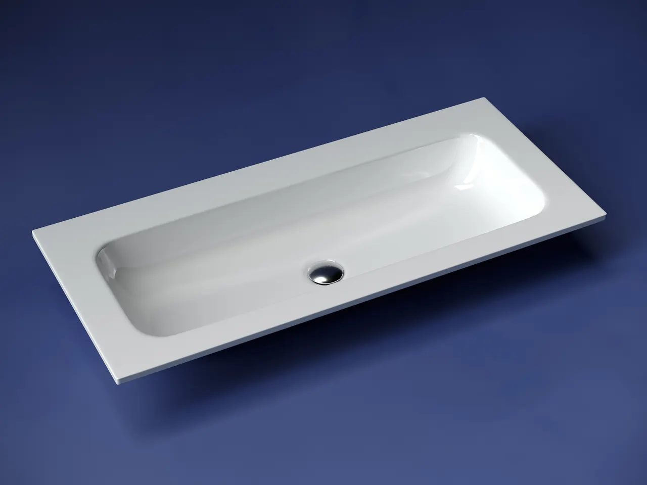 Раковина накладная Grace прямоугольная, без отверстия под смеситель, 1010*457*137, цвет белый, арт. CN7013wx — фото 2, Раковины накладные