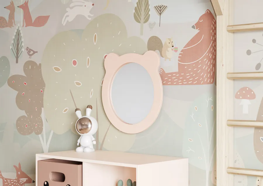 Товар: Зеркало КАСПЕР МИШКА , круглое, розовый матовый 1A283302CR1E0 - фото 6 Зеркало КАСПЕР МИШКА , круглое, розовый матовый 1A283302CR1E0 — фото 6, Зеркала в ванную комнату