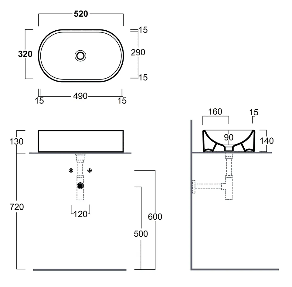 Товар: Раковина SIMAS FLOW накладная без отверстий цвет белый FL13 - фото 2 Раковина SIMAS FLOW накладная без отверстий цвет белый FL13 — фото 2, Раковины накладные