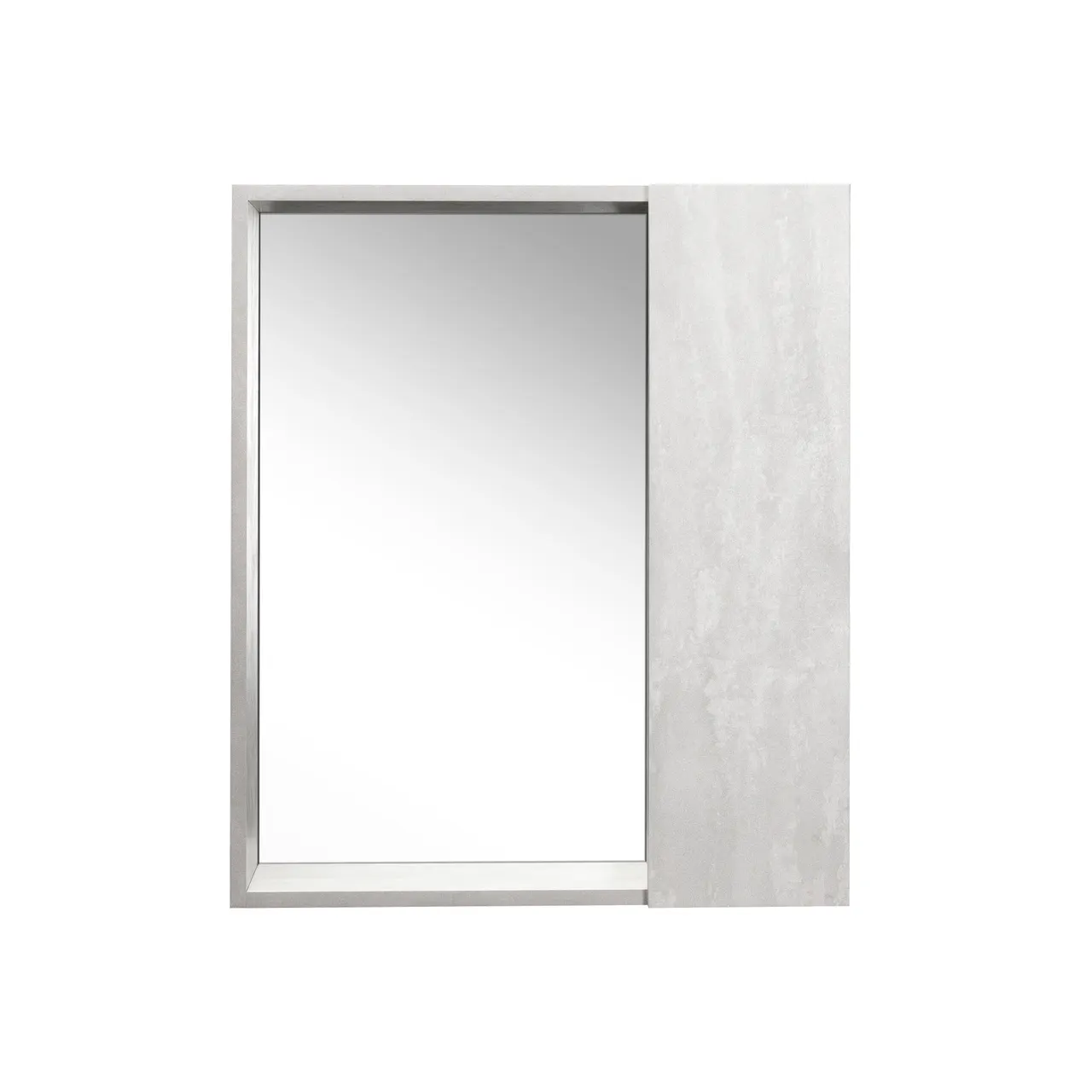 Зеркало со шкафом VIANT БЕРЛИН 60 подвесное цемент (VBER60C-ZSH) — фото 9, Зеркальные шкафы в ванную