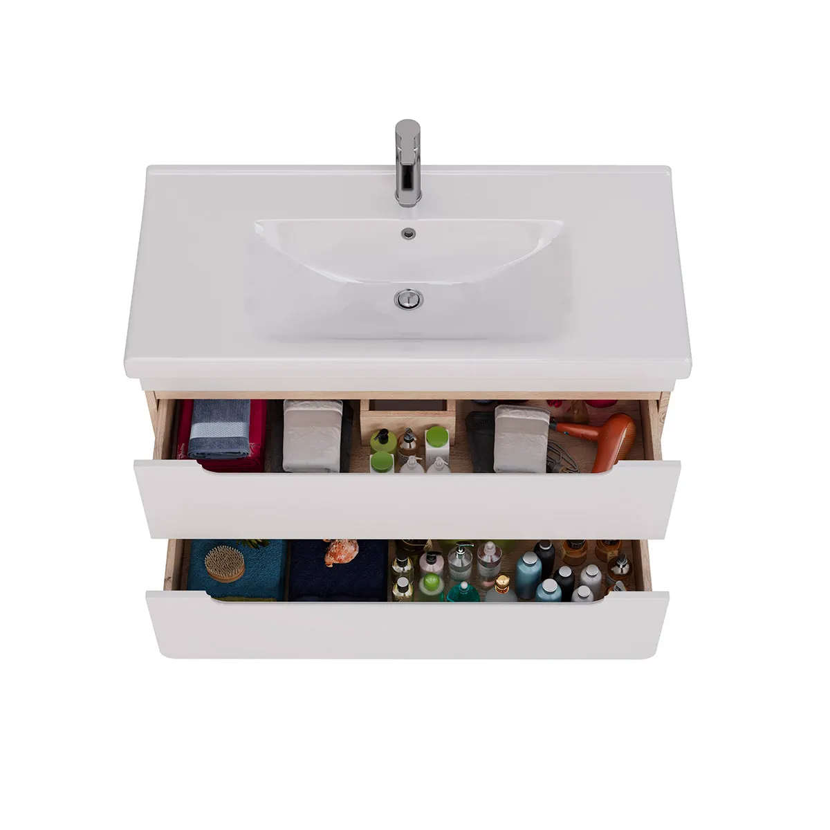 Товар: Тумба Lemark OLIVIA 100 см под 1 раковину, подвесная, 2 ящика, цвет корпуса: Дуб кантри, цвет фасада LM08OL100T - фото 2 Тумба Lemark OLIVIA 100 см под 1 раковину, подвесная, 2 ящика, цвет корпуса: Дуб кантри, цвет фасада LM08OL100T — фото 2, Тумбы под раковину