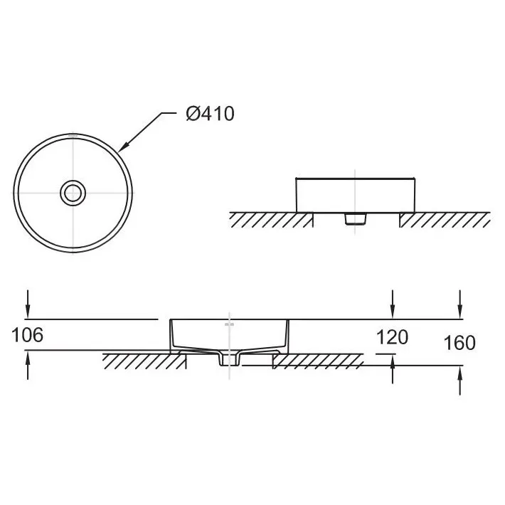 Товар: Раковина накладная ABBER Bequem AC2118 белая - фото 2 Раковина накладная ABBER Bequem AC2118 белая — фото 2, Раковины накладные