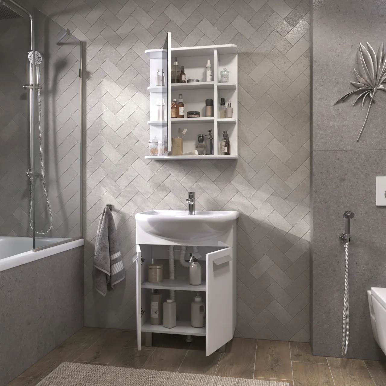 Товар: Тумба под раковину VIGO Hoska 60 напольная белый (230) - фото 6 Тумба под раковину VIGO Hoska 60 напольная белый (230) — фото 6, Тумбы под раковину