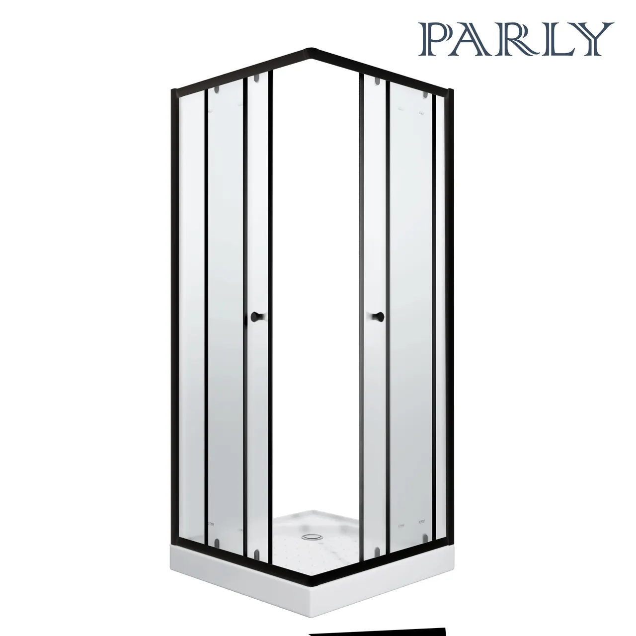 Товар: Уголок ZFQ81B душевой PARLY с поддоном (80х80х190) - фото 2 Уголок ZFQ81B душевой PARLY с поддоном (80х80х190) — фото 2, Душевые уголки