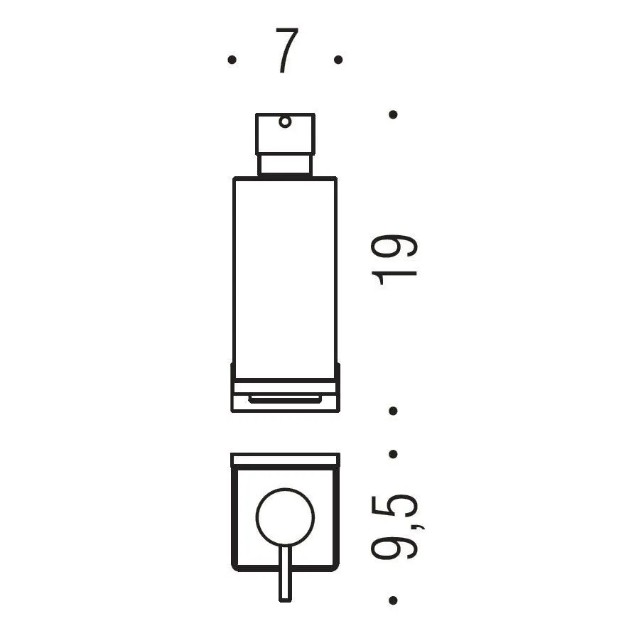 Дозатор COLOMBO DESIGN LOOK B9316 настенный цвет хром — фото 2, Дозаторы