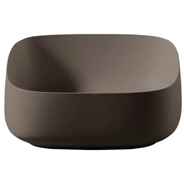 Раковина Artceram Cognac Quadro накладная без отверстий цвет Brown cocoa COL007 39 00 — фото 2, Раковины накладные