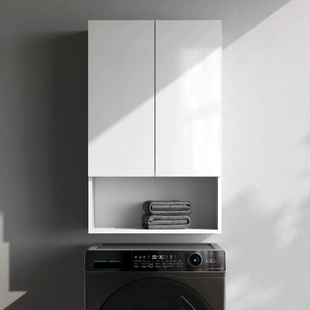 Товар: M85CHX06021WG X-Joy, Шкаф навесной с дверками и открытой полкой, 60 см, белый глянец - фото 2 M85CHX06021WG X-Joy, Шкаф навесной с дверками и открытой полкой, 60 см, белый глянец — фото 2, Шкафы для ванной