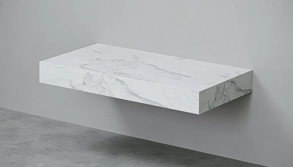 Столешница VELVEX Unit 100 белый мрамор st.UNI.100-630 — фото 2, Столешницы под раковину