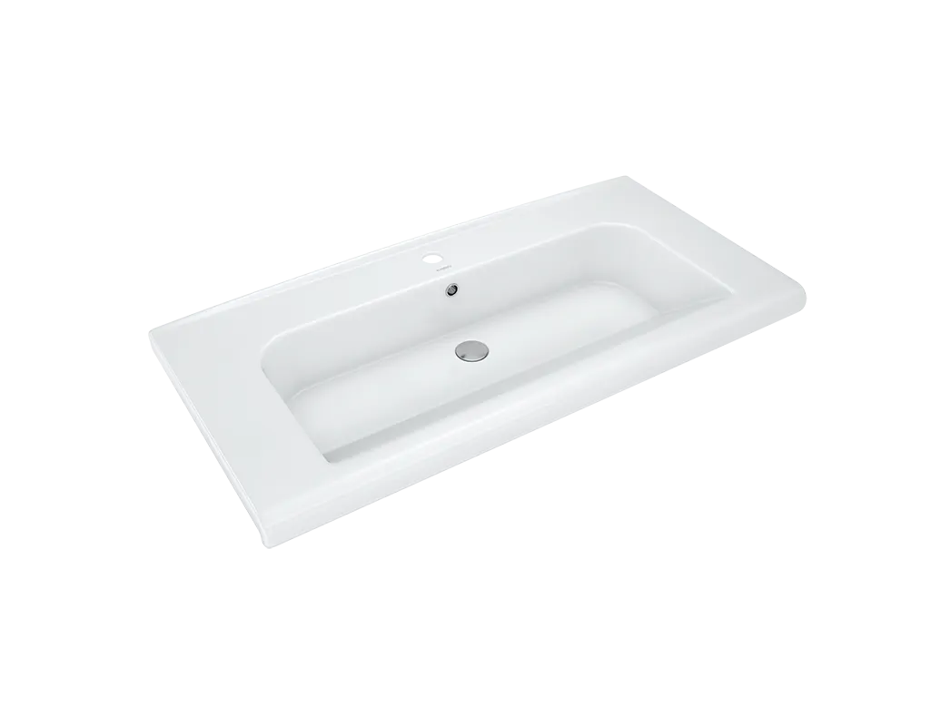 Товар: Раковина KIROVIT Леонардо 1050 мебельная белый (Вн КтУЛ105) 4630055550425 - фото 1 Раковина KIROVIT Леонардо 1050 мебельная белый (Вн КтУЛ105) 4630055550425 — фото 1, Раковины