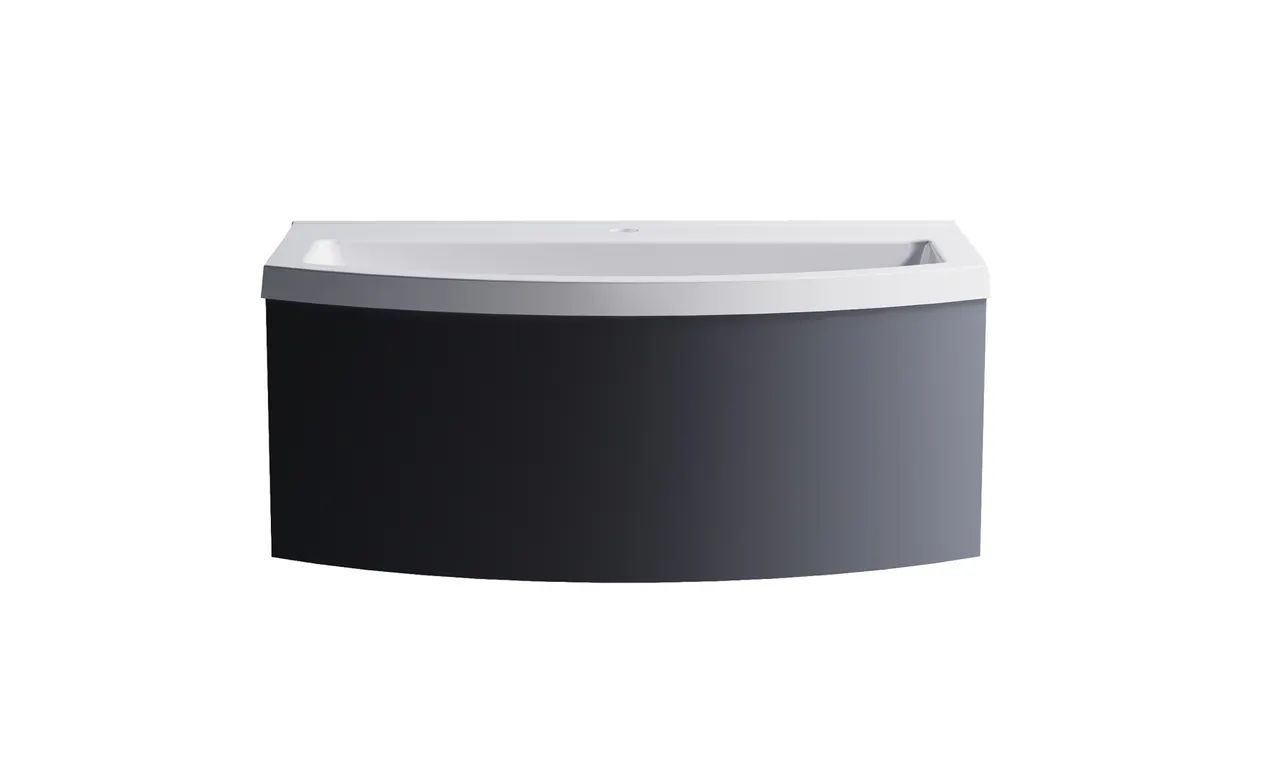 Товар: Нижний шкаф Венеция2.0 100 с 1 ящиком темно-серый (RAL7024 матовый) + Раковина "Венеция 100" 3100001ral7024+04010019 - фото 1 Нижний шкаф Венеция2.0 100 с 1 ящиком темно-серый (RAL7024 матовый) + Раковина "Венеция 100" 3100001ral7024+04010019 — фото 1, Тумбы с раковиной