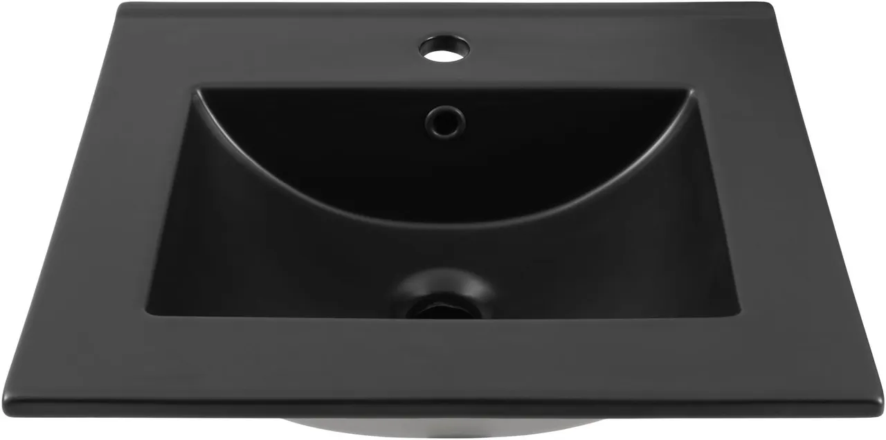 Раковина Aquanet Flat 50 черная матовая 00329252 — фото 4, Раковины