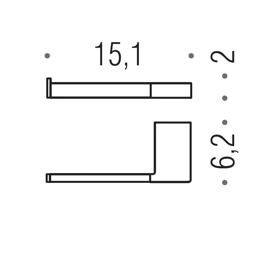 Держатель туалетной бумаги COLOMBO DESIGN MINI Q B5008SX.NM без крышки левый цвет черный матовый B5008DX.SM — фото 2, Держатели туалетной бумаги