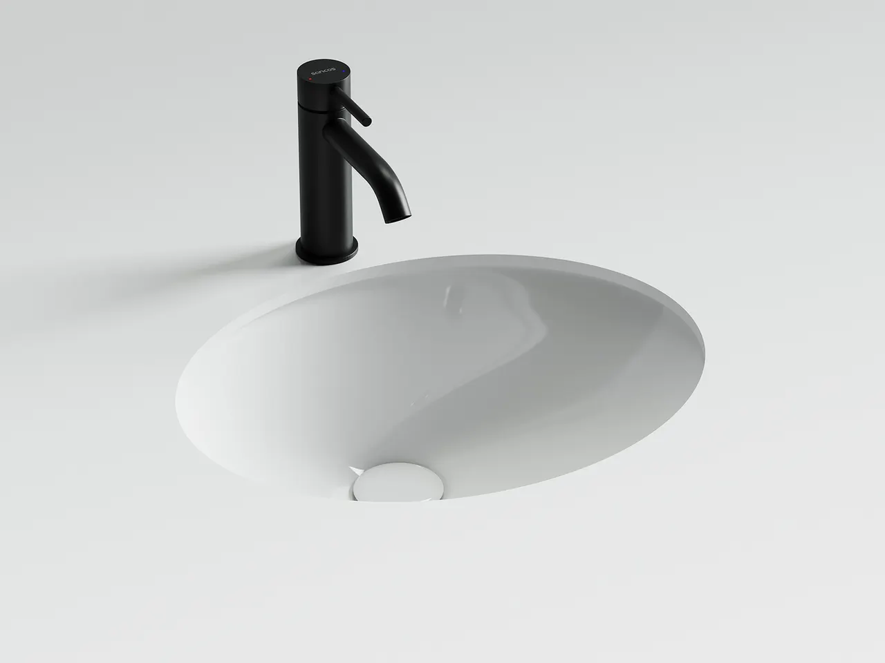 Раковина встраиваемая снизу Ceramicanova Era 465x380x190 мм, с отверстием слива - перелива, белый, арт.CN15005 — фото 2, Раковины встраиваемые снизу