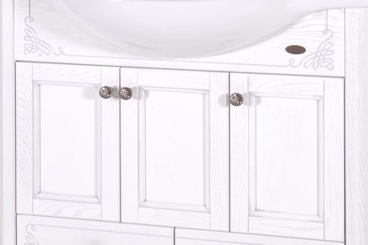 Комплект мебели для ванной Салерно 105 (Белый Патина Серебро) 969701 — фото 8, Готовые комплекты для ванной комнаты