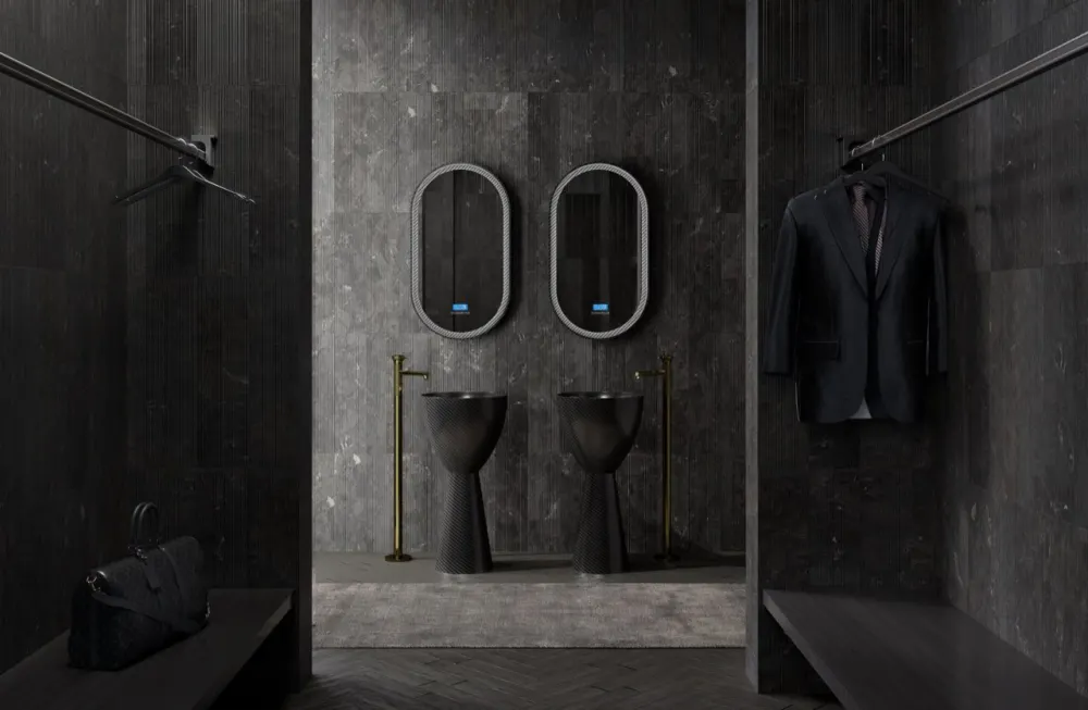 Товар: Раковина отдельностоящая карбоновая ABBER Karbon AK2003 черная - фото 4 Раковина отдельностоящая карбоновая ABBER Karbon AK2003 черная — фото 4, Раковины напольные