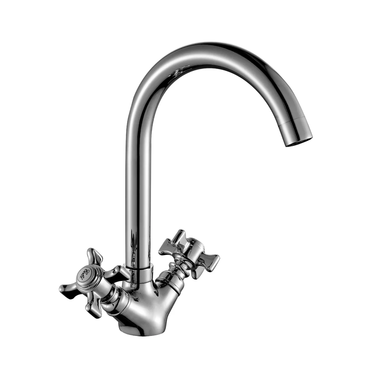 Z02 Смеситель для кухни, выс.пов.излив 222мм, р/ДВ, хром, ROS, Z02-71 — фото 1, Смесители для кухни