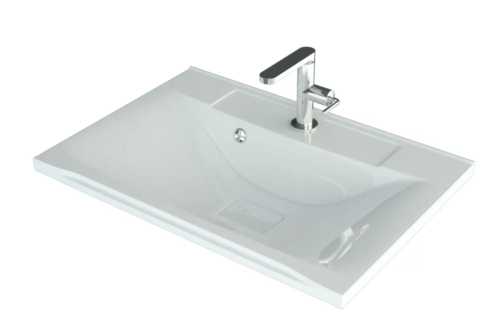 Раковина мебельная и на столешницу Milen 75 4627173210102 — фото 2, Раковины накладные