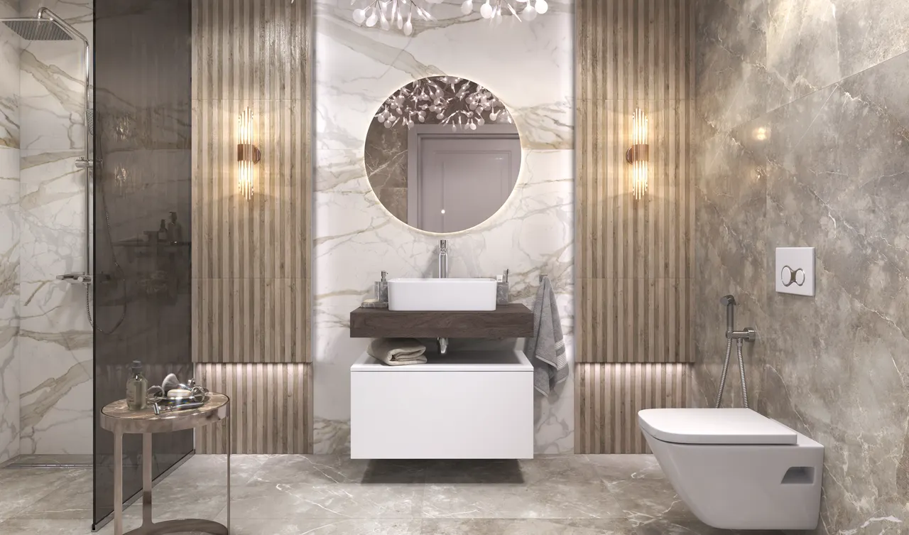 Столешница VELVEX Unit 80, дуб карпентер st.UNI.80-628 — фото 4, Столешницы под раковину