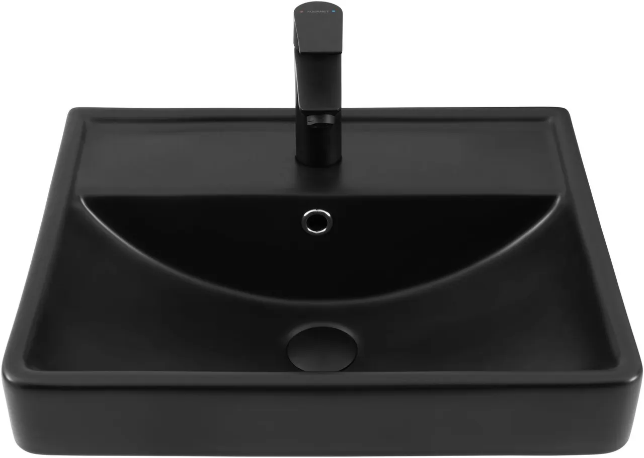 Товар: Раковина Aquanet Ирис 50 черная матовая 00329246 - фото 6 Раковина Aquanet Ирис 50 черная матовая 00329246 — фото 6, Раковины