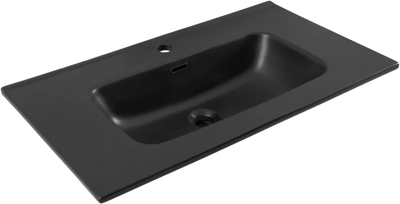 Товар: Раковина Aquanet Flat 80 черная матовая 00329255 - фото 5 Раковина Aquanet Flat 80 черная матовая 00329255 — фото 5, Раковины