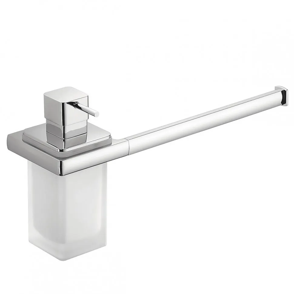 Полотенцедержатель с дозатором COLOMBO DESIGN LULU B6274 настенный цвет хром — фото 1, Дозаторы