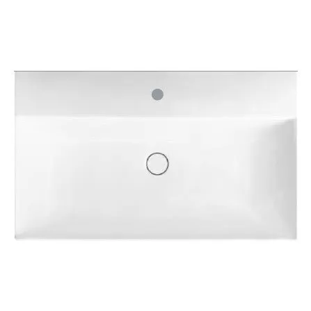 Раковина HATRIA Bahia 13 BH0600365011TS0 подвесная или на тумбу с одним отверстием с переливом цвет белый — фото 1, Раковины