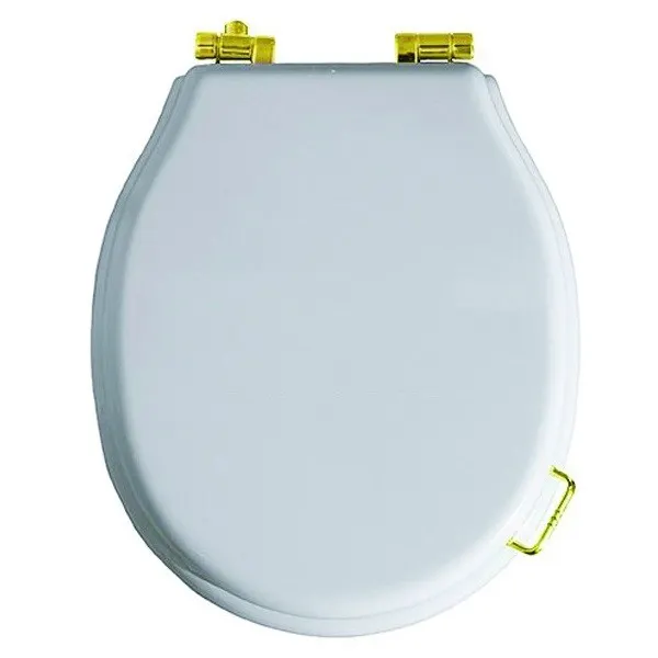 Сиденье с крышкой SIMAS LANTE цвет белый золото LA003OR — фото 1, Сиденья для унитаза
