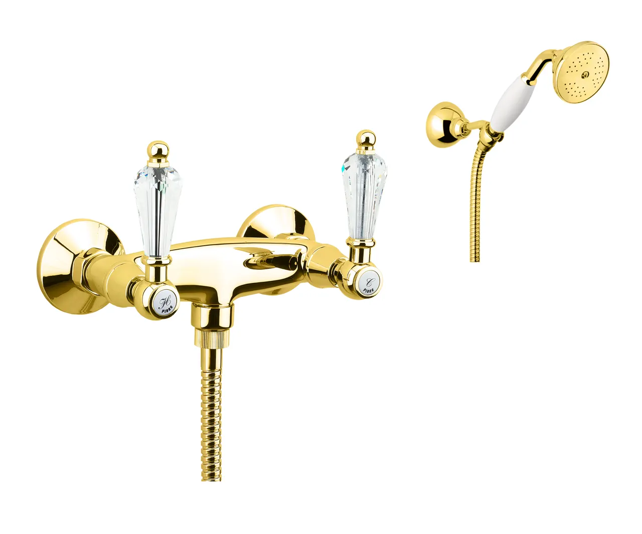 Товар: Смеситель для душа Fiore GIOIELLI (SWAROVSKI®) 08OO0602, золото - фото 1 Смеситель для душа Fiore GIOIELLI (SWAROVSKI®) 08OO0602, золото — фото 1, Смеситель для душа