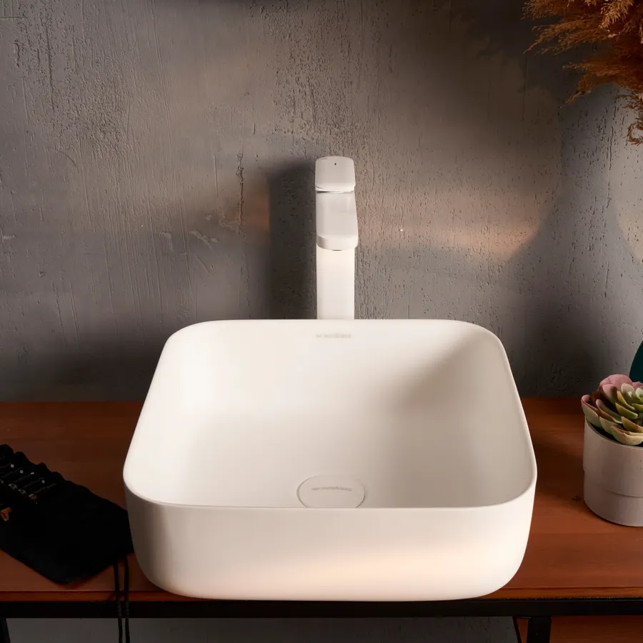 Раковина Loreto Piazza 360 округлая, белый матовый, MonteBianco 12018 — фото 1, Раковины