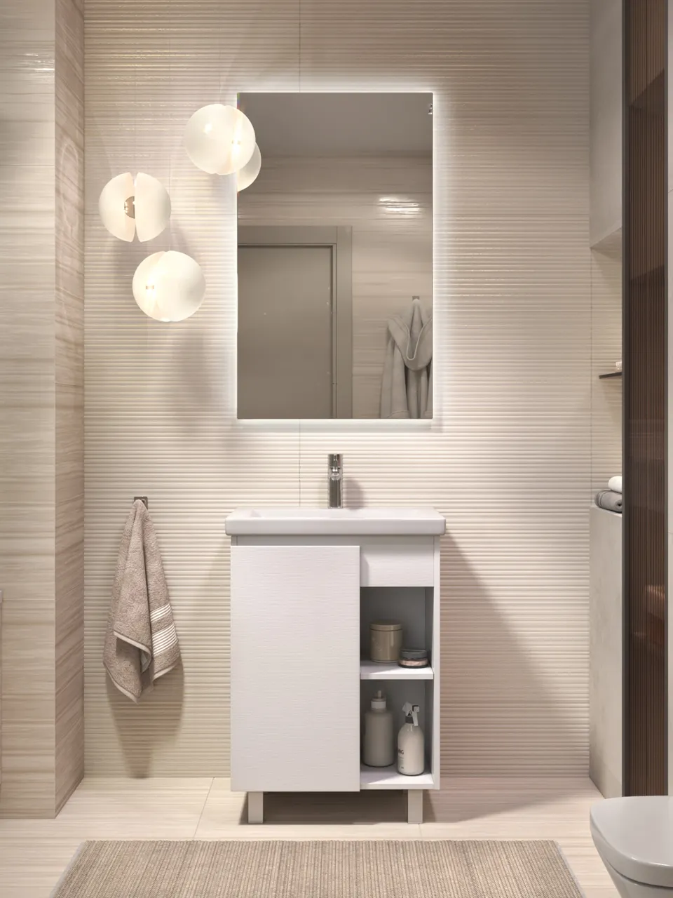 Товар: Тумба под раковину VIGO Milos 60 (Como) 316 белый - фото 5 Тумба под раковину VIGO Milos 60 (Como) 316 белый — фото 5, Тумбы под раковину