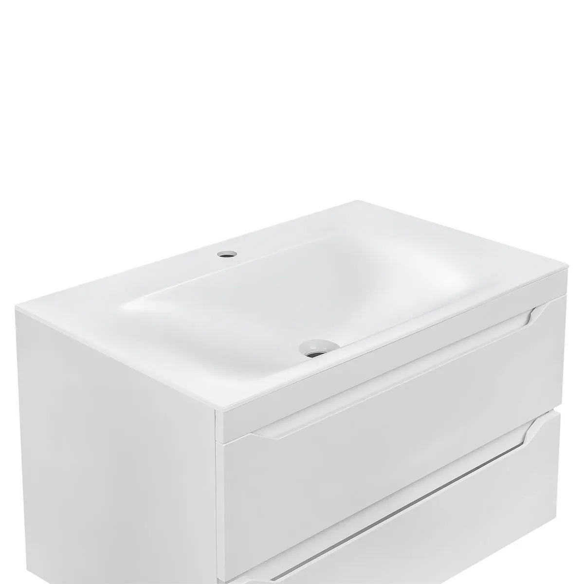 Раковина VCB-1F800W из искусственного камня, цвет белый — фото 1, Раковины