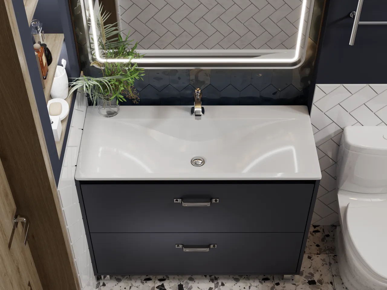 Раковина мебельная и на столешницу Pulsus 100 4627173210713 — фото 4, Раковины накладные