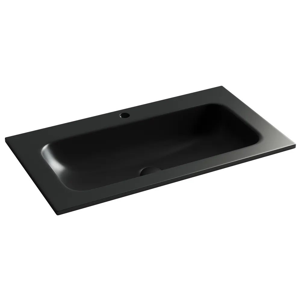 Товар: Раковина накладная мебельная Grace прямоугольная c отверстием под смеситель, 810x457x137мм, цвет черный матовый, арт. CN7012MB - фото 1 Раковина накладная мебельная Grace прямоугольная c отверстием под смеситель, 810x457x137мм, цвет черный матовый, арт. CN7012MB — фото 1, Раковины накладные
