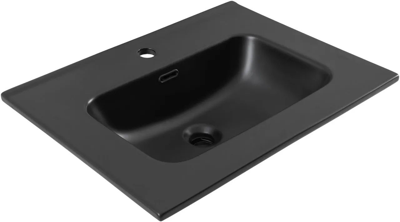 Товар: Раковина Aquanet Flat 60 черная матовая 00329253 - фото 3 Раковина Aquanet Flat 60 черная матовая 00329253 — фото 3, Раковины