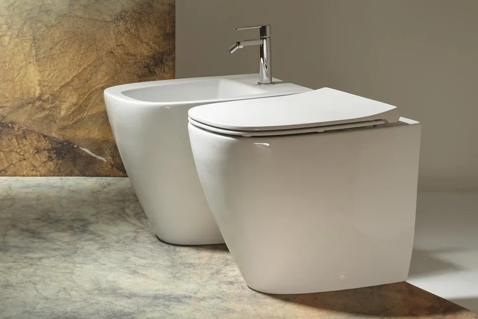 Унитаз SIMAS JUNIPER напольный приставной безободковый цвет белый JU01 — фото 3, Подвесные унитазы