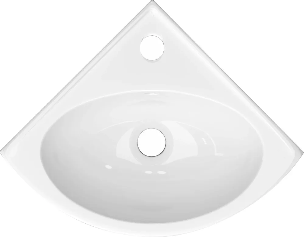 Товар: Раковина КЕРАМИН ЛАГО 45 УГЛОВОЙ белый глянец CDB00023611 (4810531138464) - фото 2 Раковина КЕРАМИН ЛАГО 45 УГЛОВОЙ белый глянец CDB00023611 (4810531138464) — фото 2, Раковины