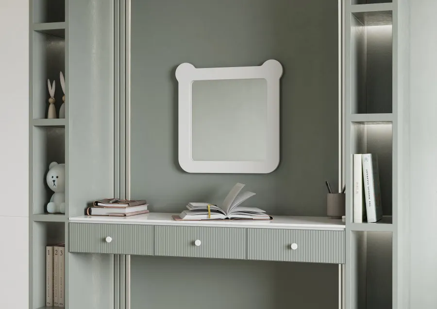 Товар: Зеркало КАСПЕР МИШКА, квадратное, белый матовый 1A283402CRE20 - фото 7 Зеркало КАСПЕР МИШКА, квадратное, белый матовый 1A283402CRE20 — фото 7, Зеркала в ванную комнату