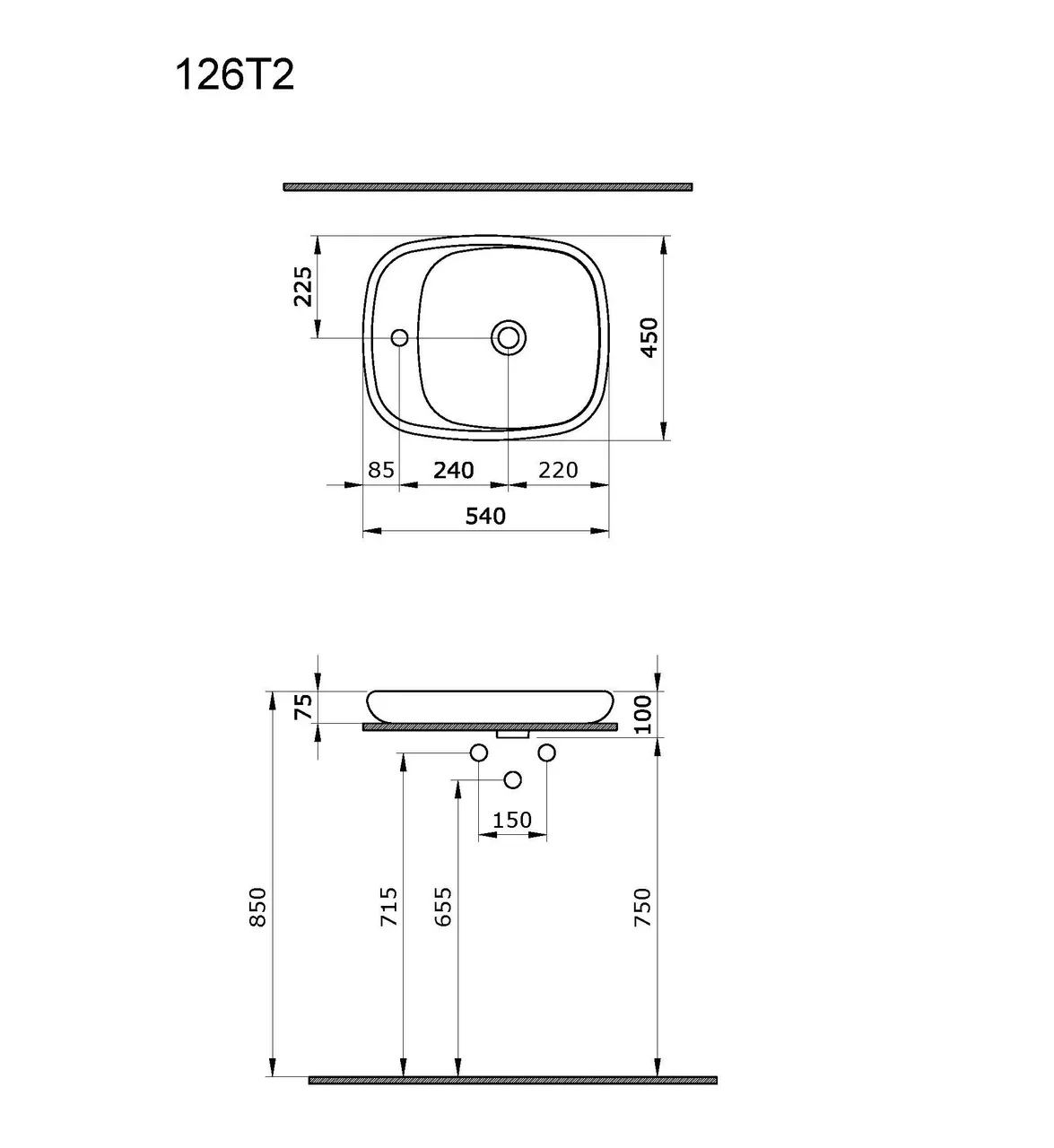 Товар: Раковина Ambassador Diamond 126T20001 (540*450*100) БЕЛАЯ - фото 3 Раковина Ambassador Diamond 126T20001 (540*450*100) БЕЛАЯ — фото 3, Раковины