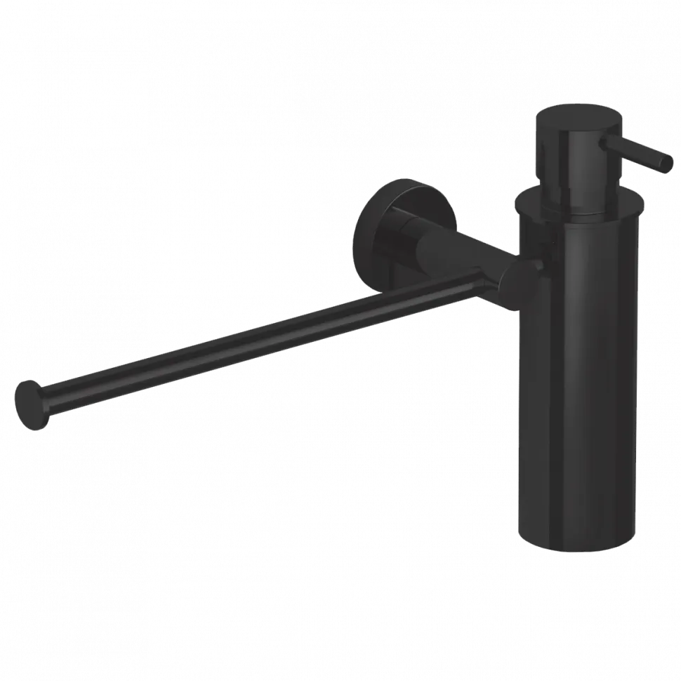 Полотенцедержатель с дозатором COLOMBO DESIGN PLUS W4975.NM настенный цвет черный матовый — фото 3, Дозаторы