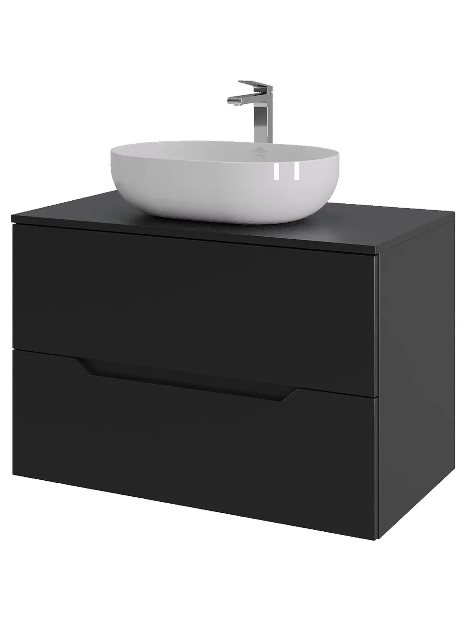 Товар: Orange Line Li-80TubMDF+B05-480W тумба с раковиной подвесная 80 см, черный/белый Li-80TubMDF+B05-480W - фото 6 Orange Line Li-80TubMDF+B05-480W тумба с раковиной подвесная 80 см, черный/белый Li-80TubMDF+B05-480W — фото 6, Тумбы с раковиной